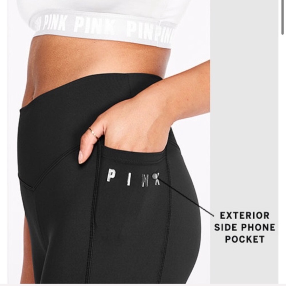 💕VS PINK BLACK & GREY MARL ULTIMATE V LEGGINGS - Picture 8 of 10